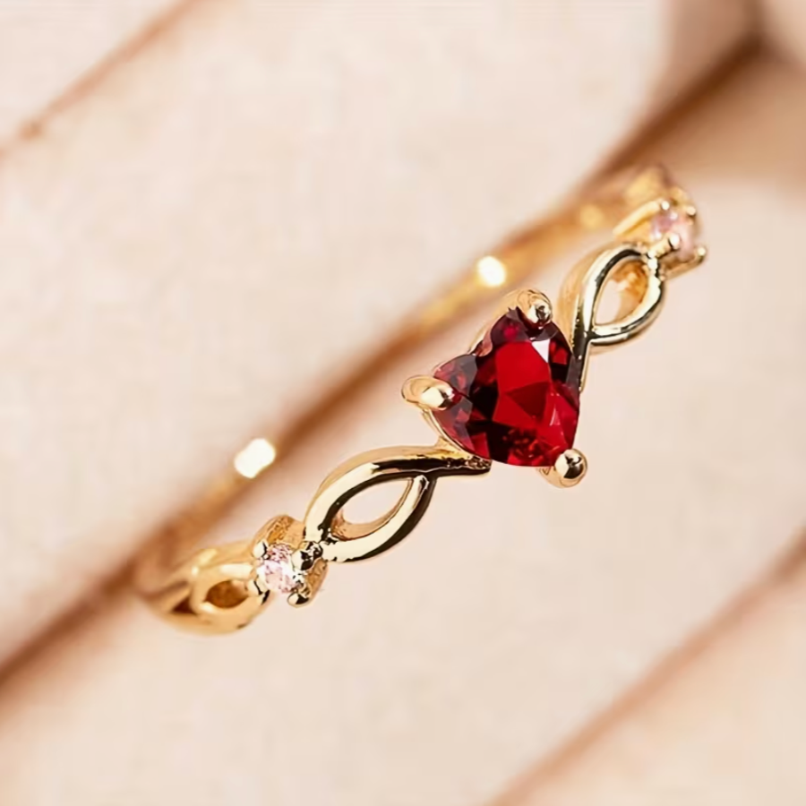 Kerry Crystal Heart Ring