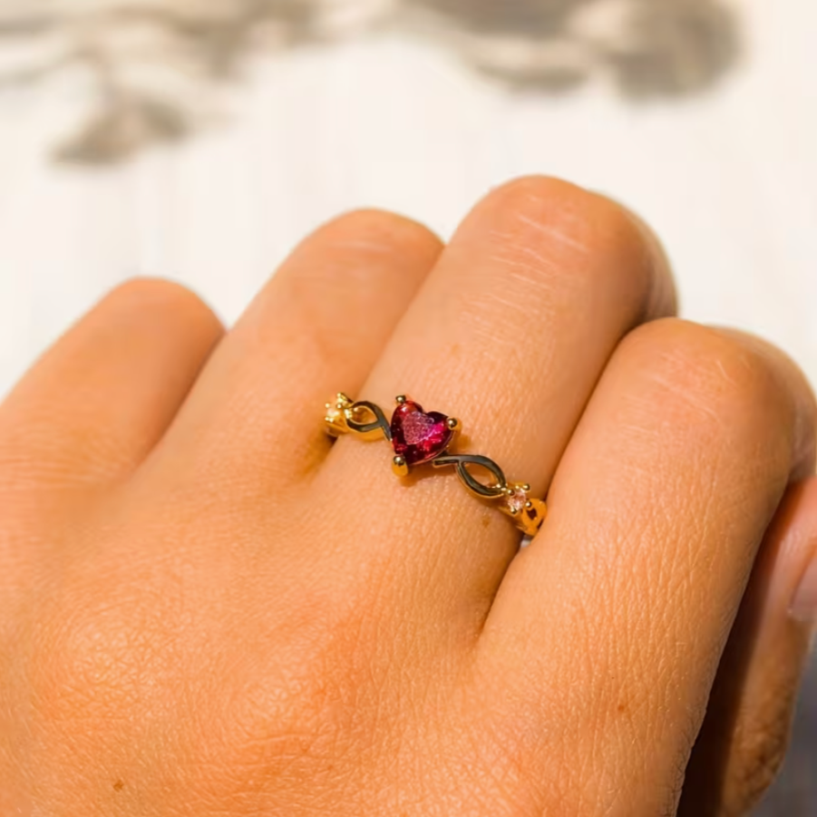 Kerry Crystal Heart Ring