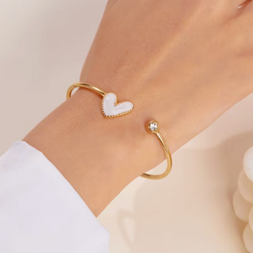 Georgia 18K Gold Plated Heart Cuff