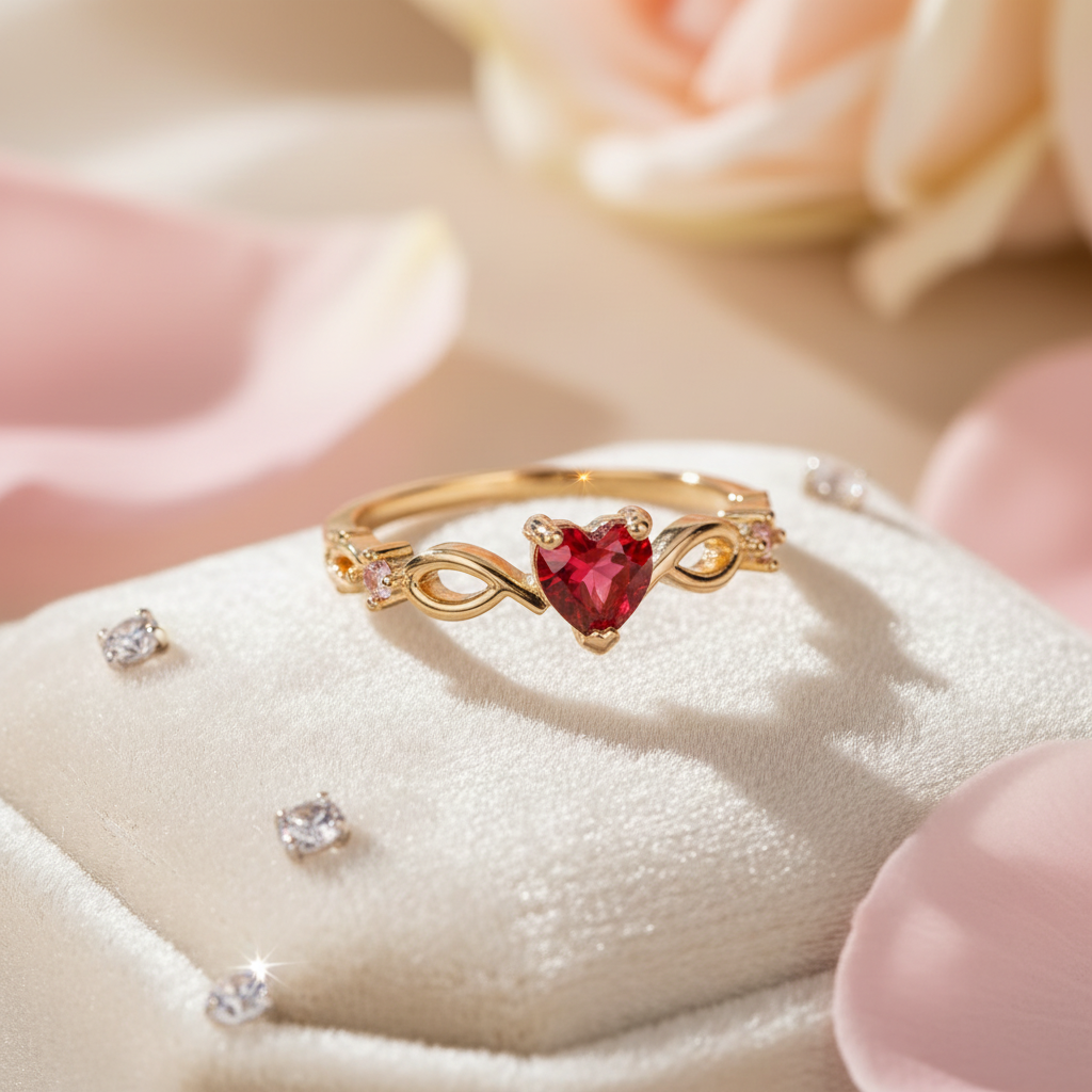 Kerry Crystal Heart Ring